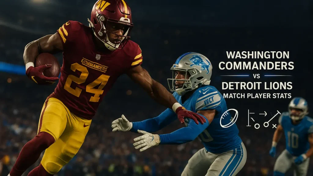 washington commanders vs detroit lions match player stats
