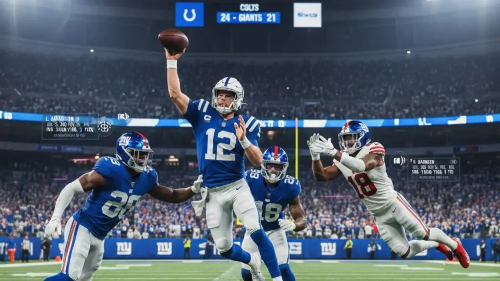 colts vs new york giants match player stats
