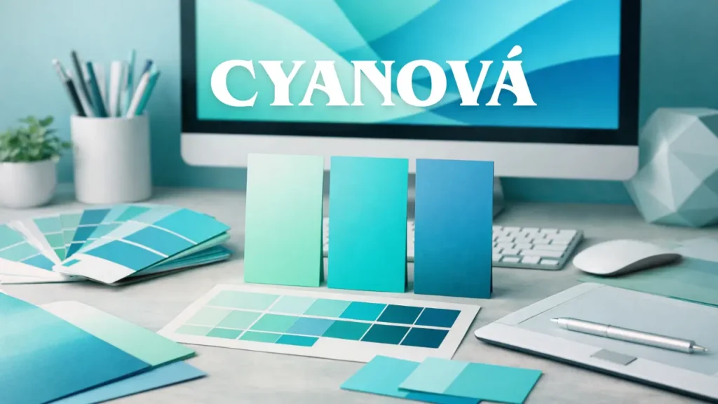 cyanová