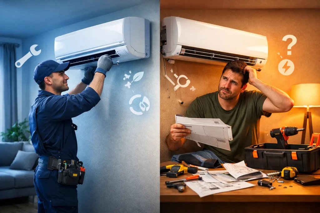 Professional vs DIY AC installation
